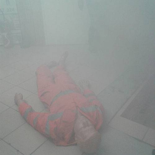 Exercice de dégagent d'un local en fumée - ffsreunion